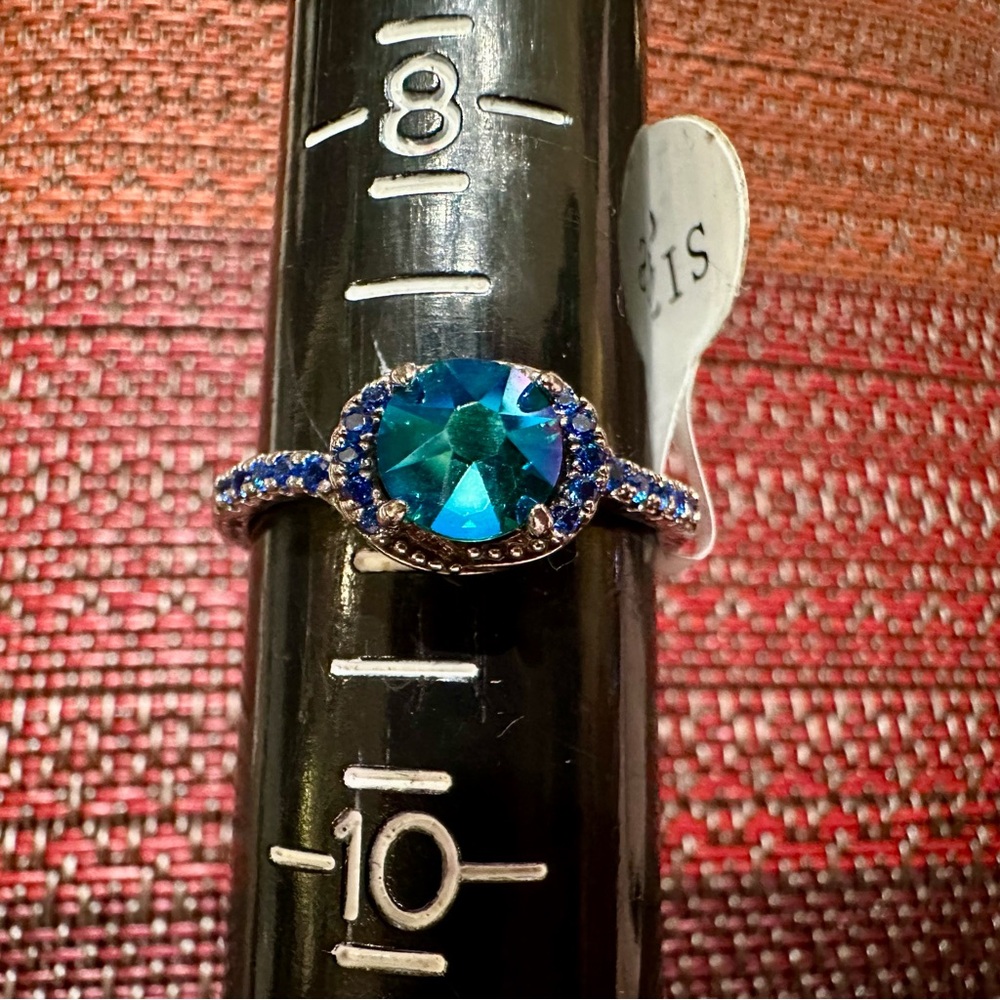 Fragrant Jewels Teal and Silver Ring